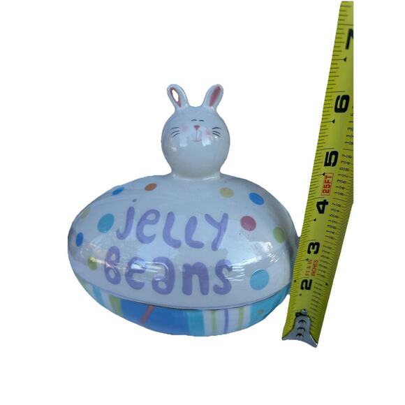 Lot of 3 Ceramic Easter Candy Dishes 2 Baskets and 1 Jelly Bean Lid Dish Bundle - Picture 11 of 16